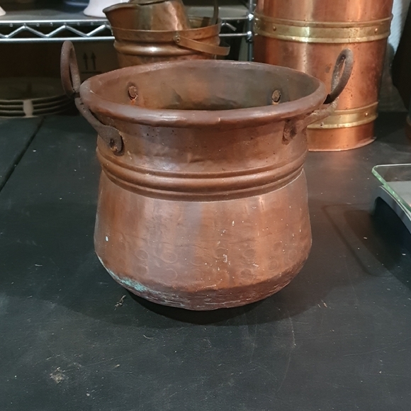 Other - Antique Rustic Genuine Solid Copper Pot Hand Hammered Kettle